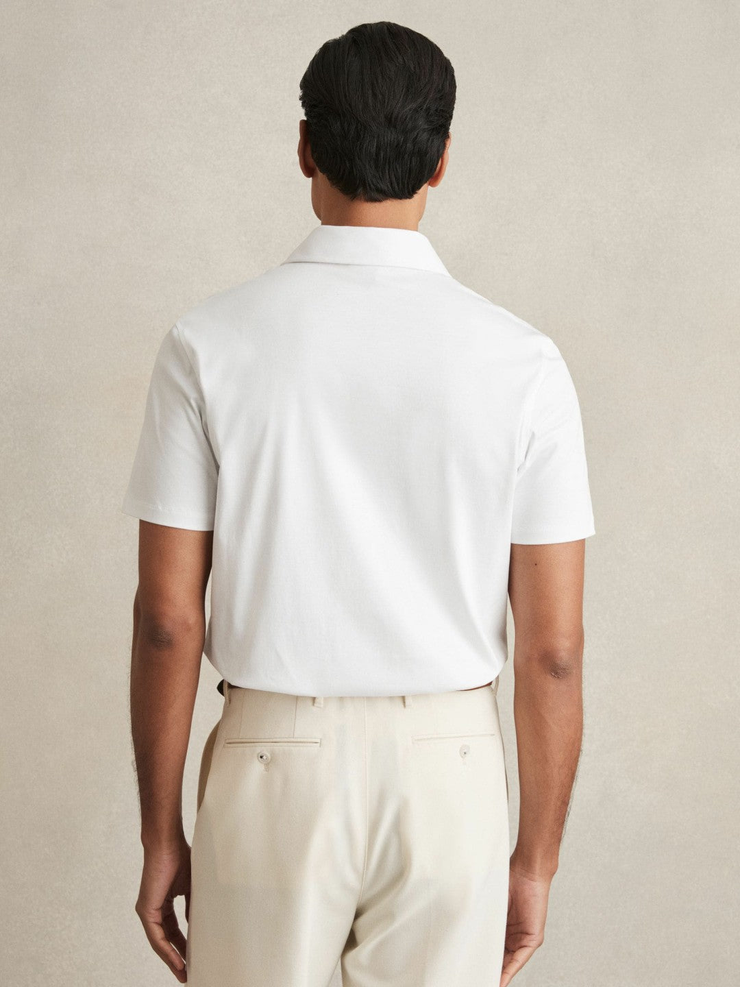 Reiss Value - Cotton Short-Sleeve Polo Shirt in White