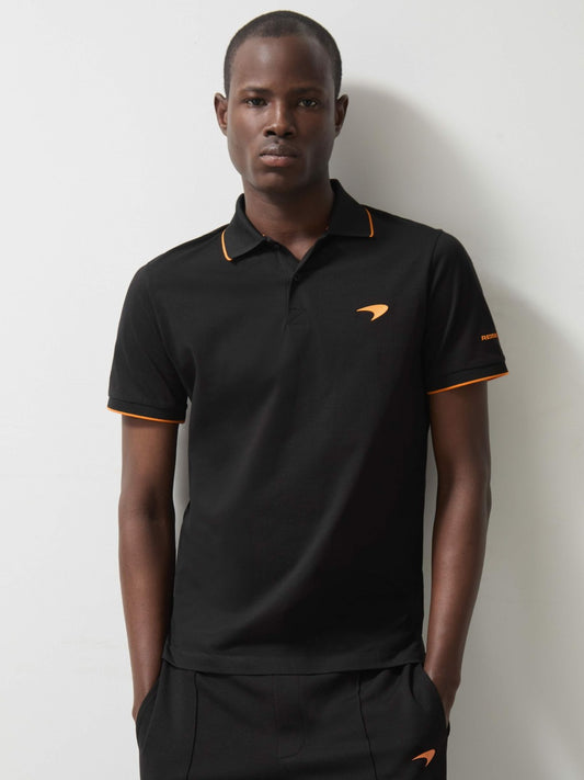 Reiss Popular Choice - McLaren F1 Team Cotton Polo Shirt in Black