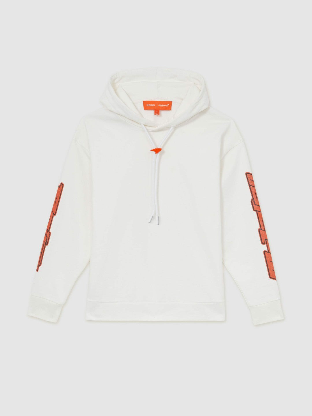 Reiss Savings - McLaren F1 Team Oversize Toggle Hoodie Unisex Fit in White