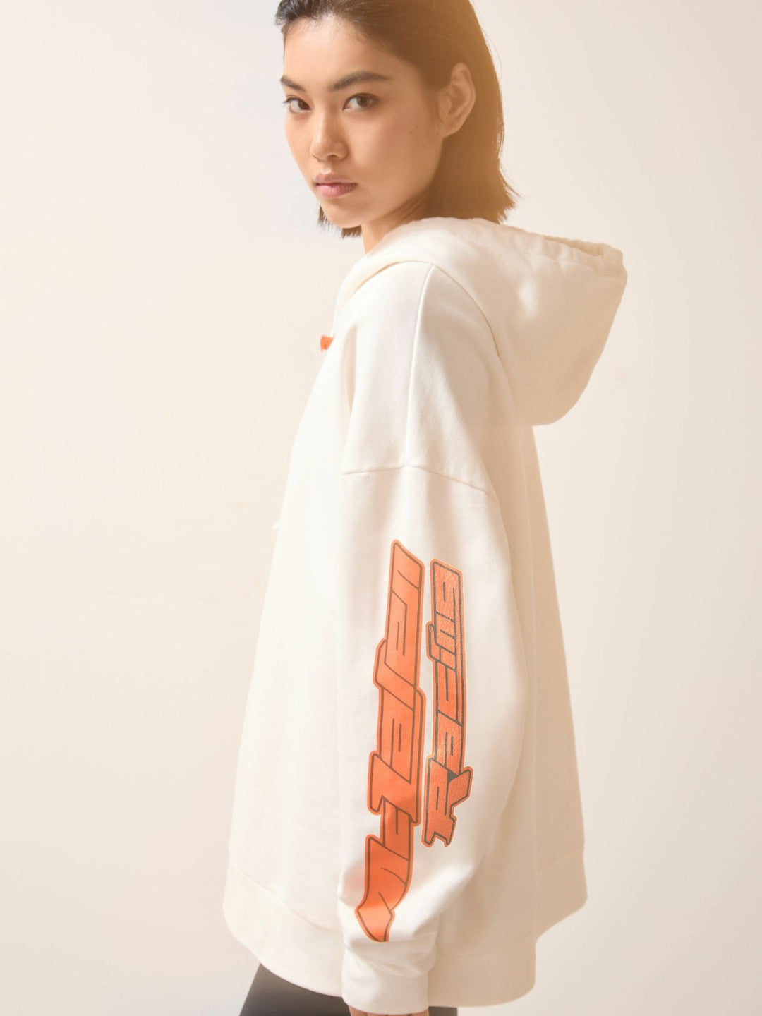 Reiss Savings - McLaren F1 Team Oversize Toggle Hoodie Unisex Fit in White