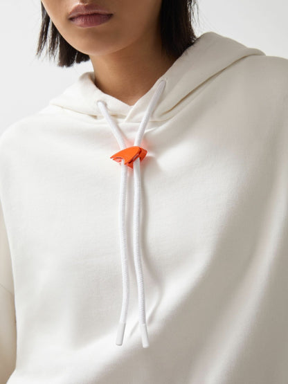 Reiss Savings - McLaren F1 Team Oversize Toggle Hoodie Unisex Fit in White