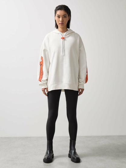 Reiss Savings - McLaren F1 Team Oversize Toggle Hoodie Unisex Fit in White