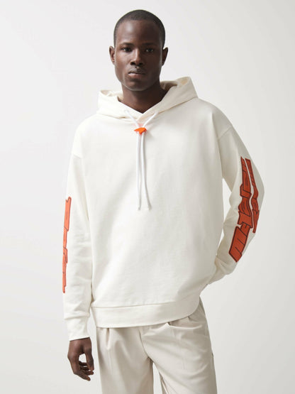 Reiss Savings - McLaren F1 Team Oversize Toggle Hoodie Unisex Fit in White