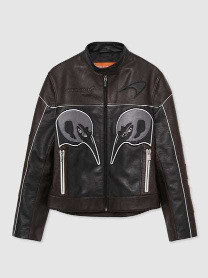 Reiss Savings - McLaren F1 Team Leather Biker Jacket in Black