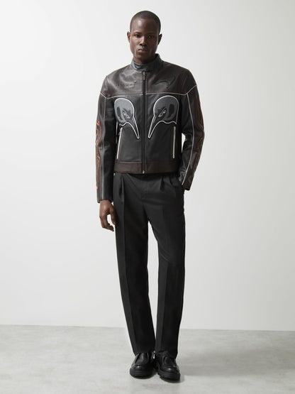 Reiss Savings - McLaren F1 Team Leather Biker Jacket in Black