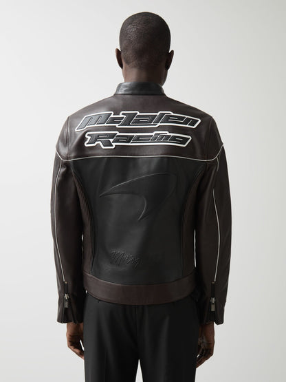Reiss Savings - McLaren F1 Team Leather Biker Jacket in Black