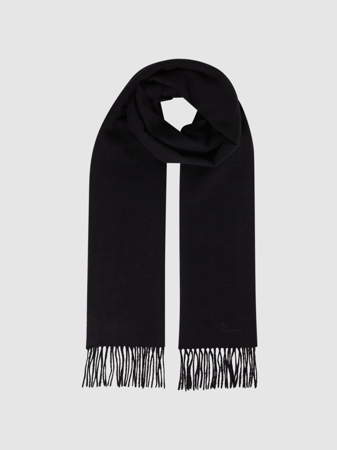 Reiss Offer - Wool and Cashmere Scarf in Black