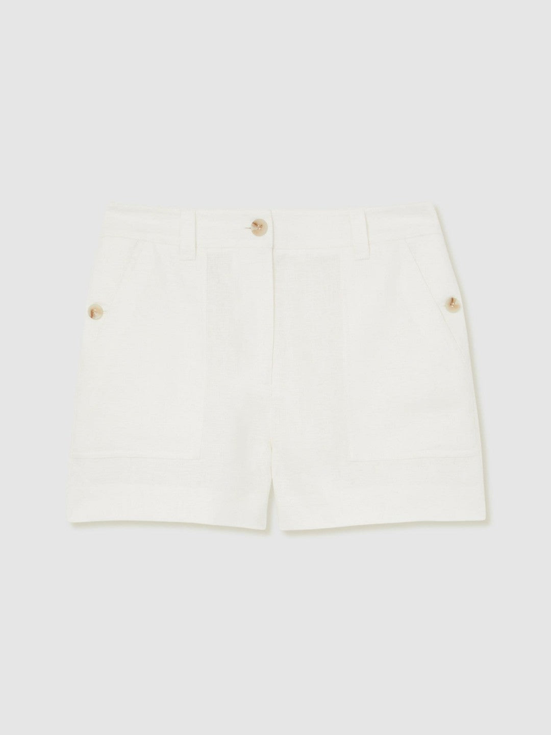 Reiss Featured - Linen Shorts in White