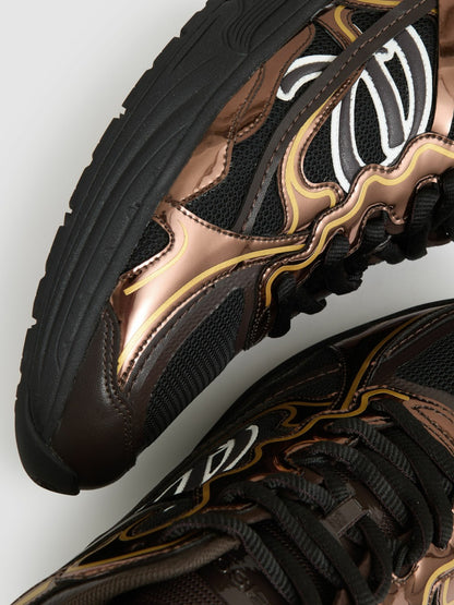 Reiss Featured - Overlay Logo Running Trainers in Electric Brown