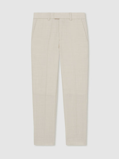 Reiss Offer - 3-9 yrs Slim-Fit Trousers With Wool in Stone