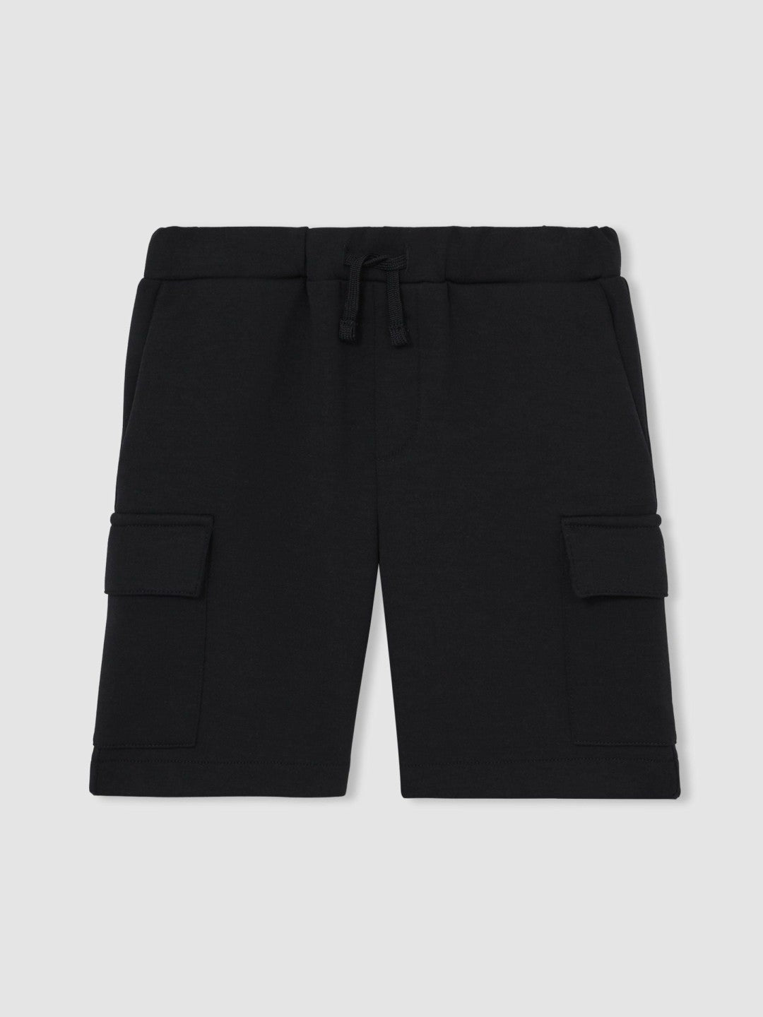 Reiss 3-9 yrs Interlock-Jersey Cargo Shorts in Navy