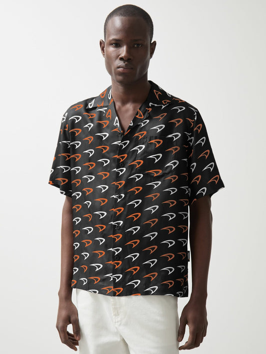 Reiss Best Seller - McLaren F1 Team Speedmark Logo Shirt in Black