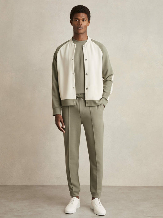 Reiss Offer - Drawstring Jersey Joggers in Sage
