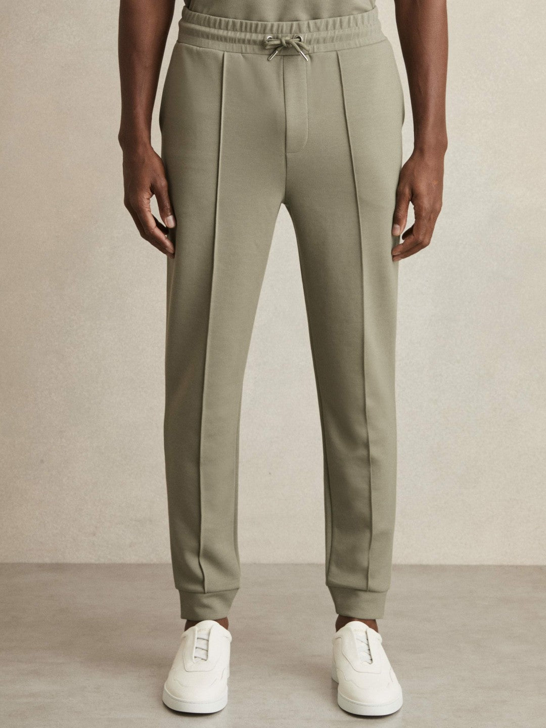 Reiss Offer - Drawstring Jersey Joggers in Sage