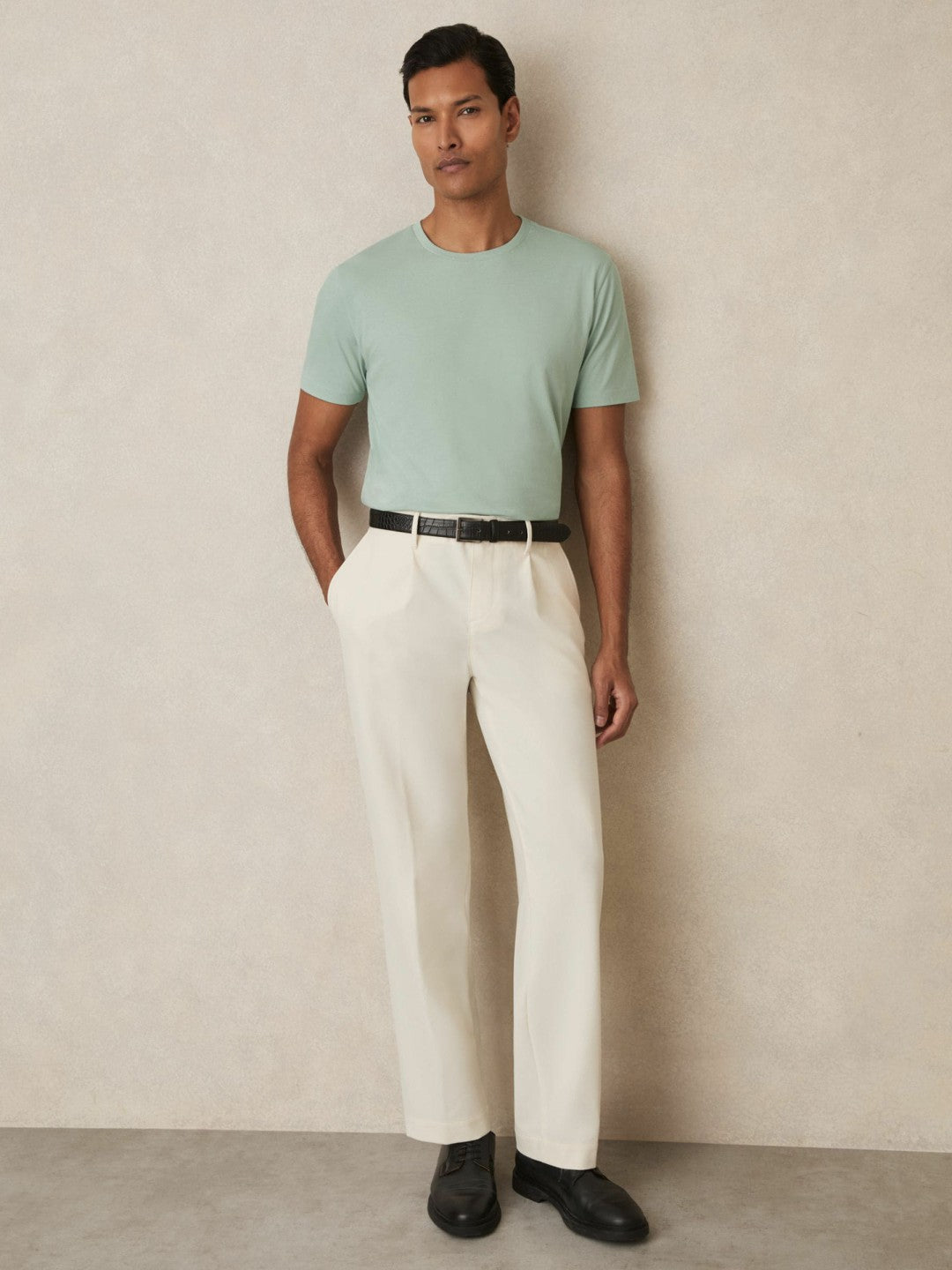 Reiss Featured - Cotton Crew Neck T-Shirt in Mint Green