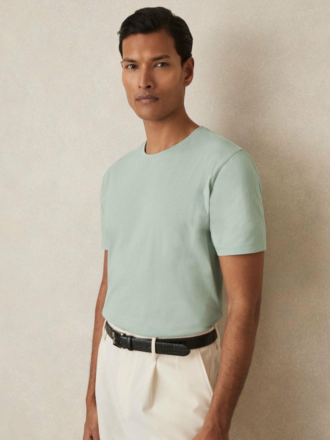 Reiss Featured - Cotton Crew Neck T-Shirt in Mint Green