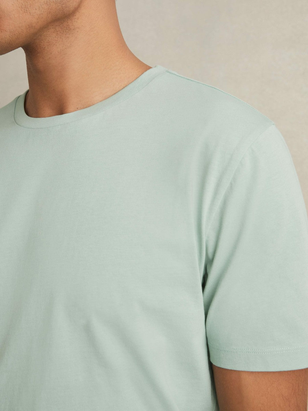 Reiss Featured - Cotton Crew Neck T-Shirt in Mint Green
