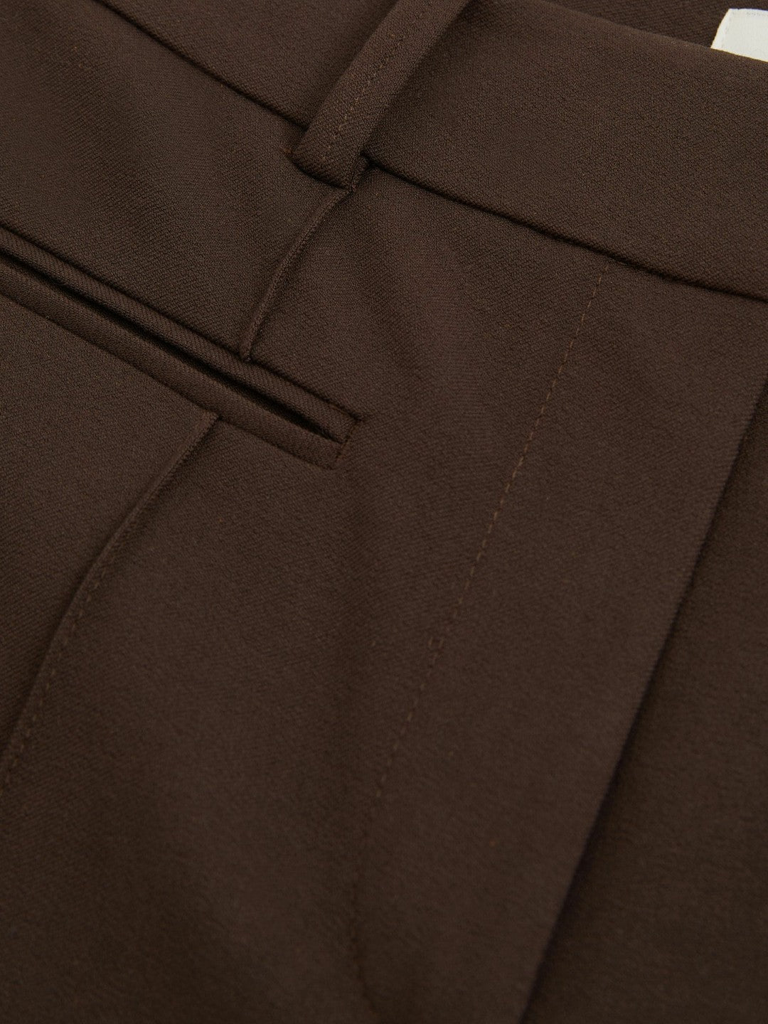 Reiss Petite High Rise Flared Trousers in Chocolate Brown