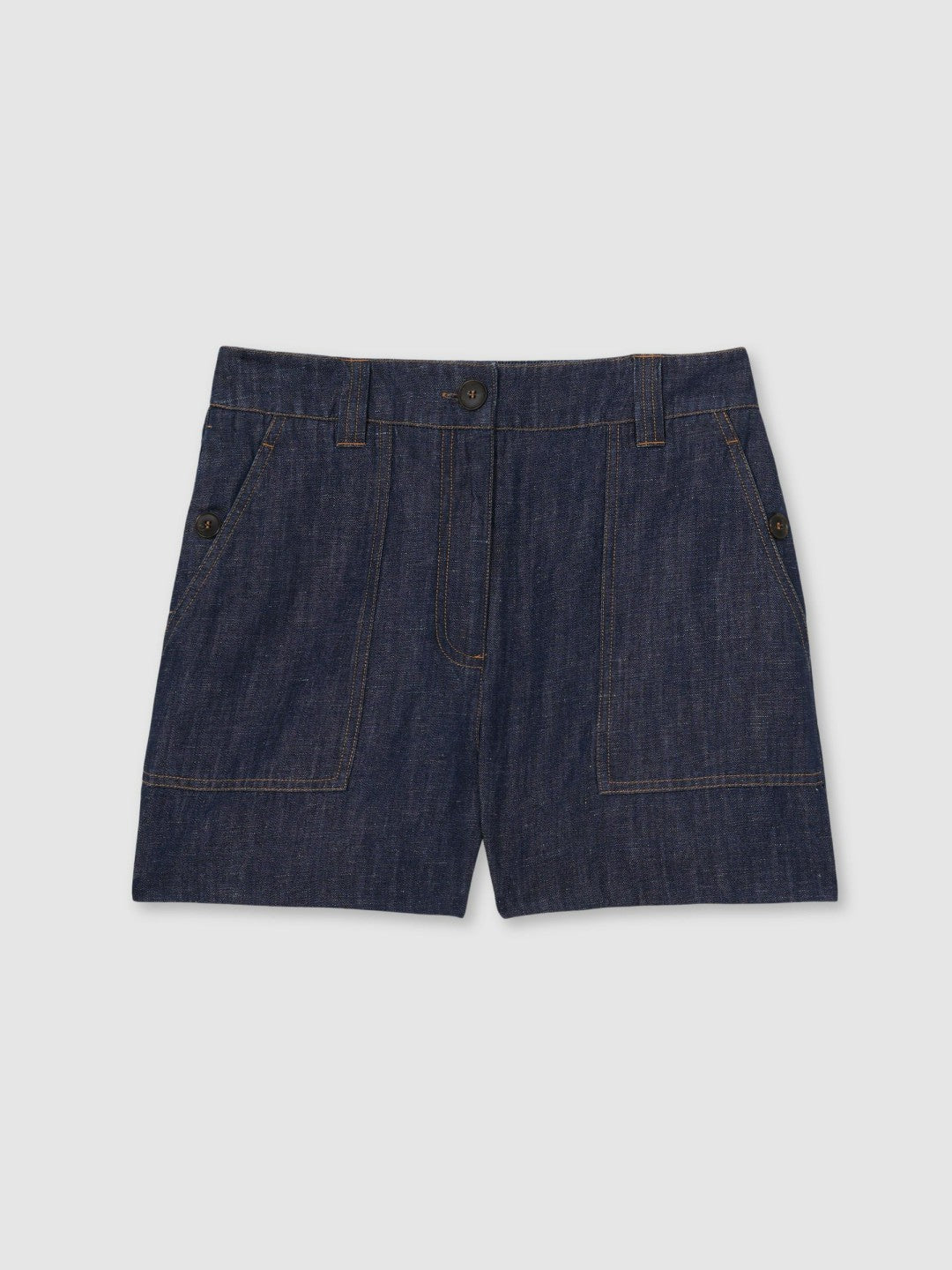 Reiss Affordable - Linen Shorts in Indigo