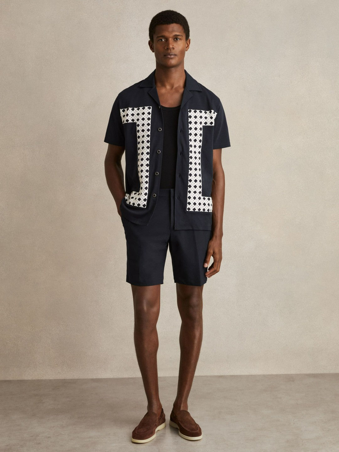 Reiss Best Seller - Drawstring Chino Shorts in Navy