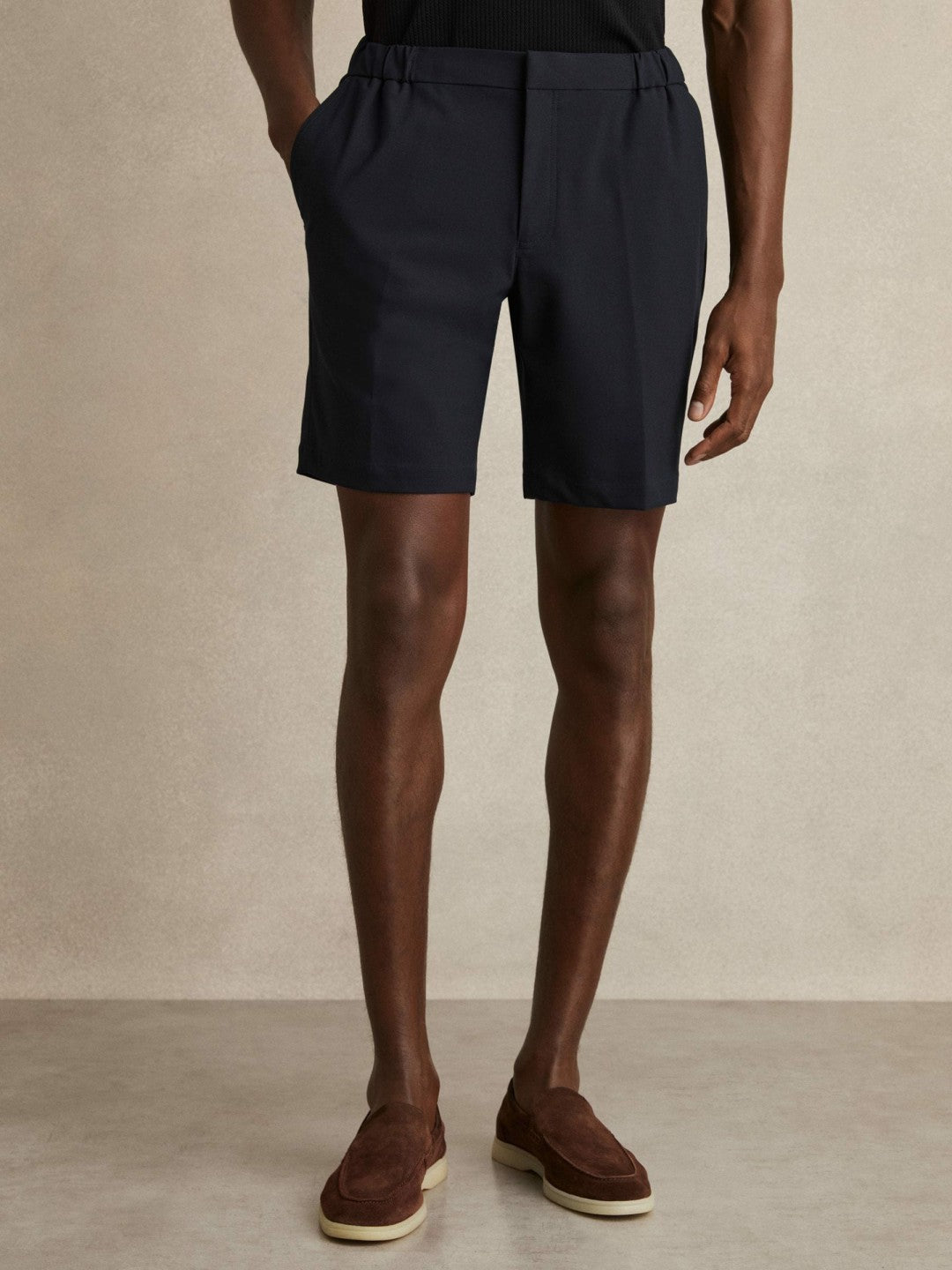 Reiss Best Seller - Drawstring Chino Shorts in Navy