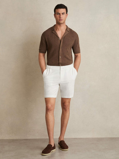 Reiss Sale - Drawstring Chino Shorts in White