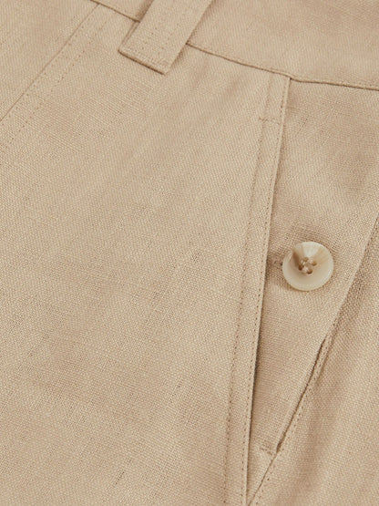 Reiss Value - Linen Shorts in Neutral