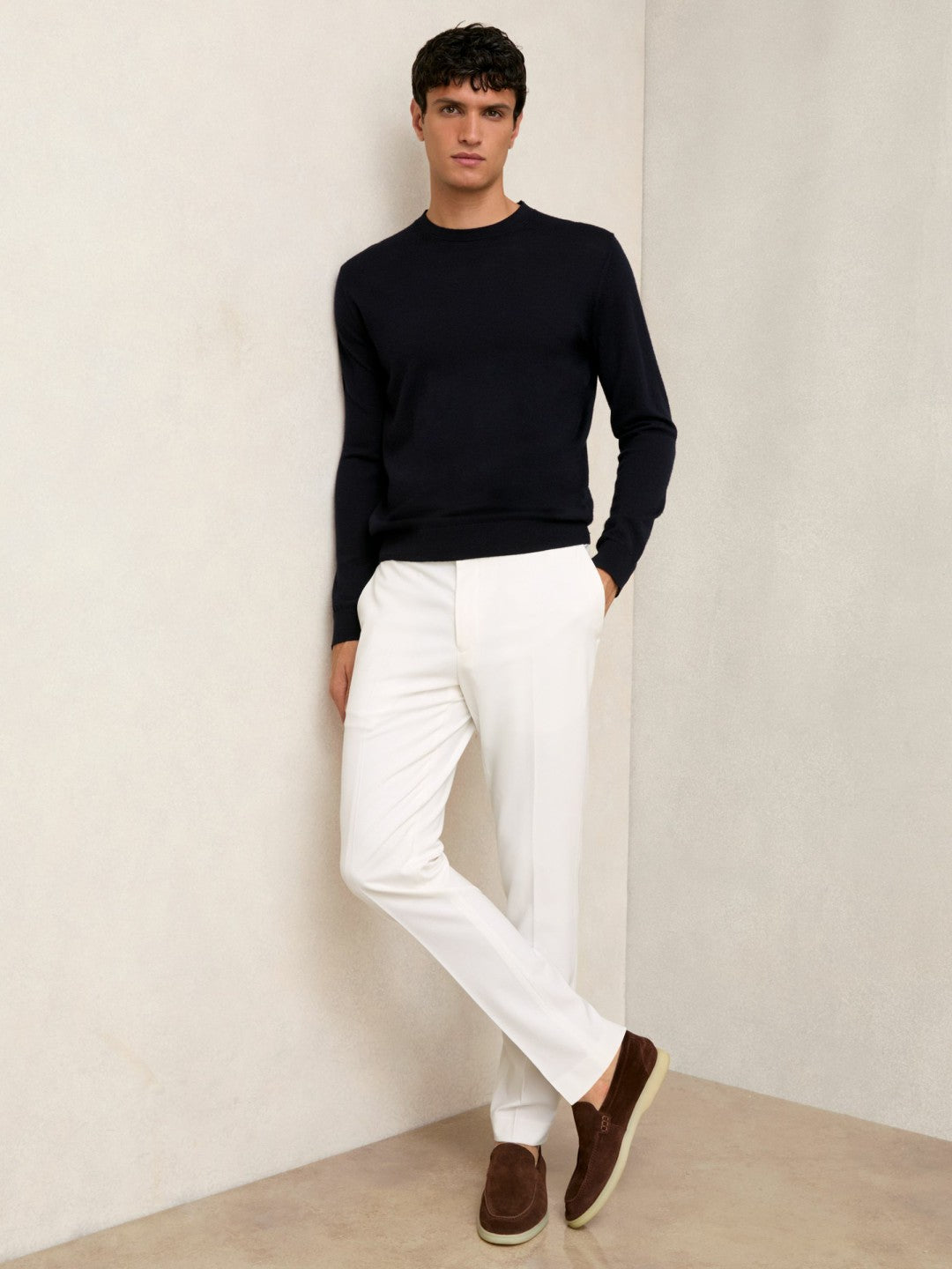 Reiss Sale - Slim-Fit Internal-Drawstring Trousers in White