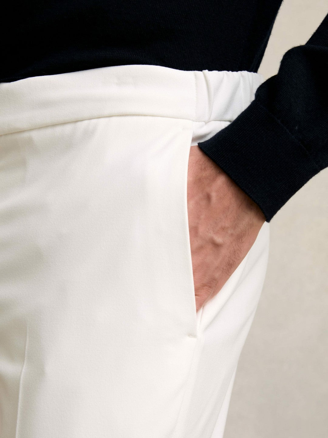 Reiss Sale - Slim-Fit Internal-Drawstring Trousers in White