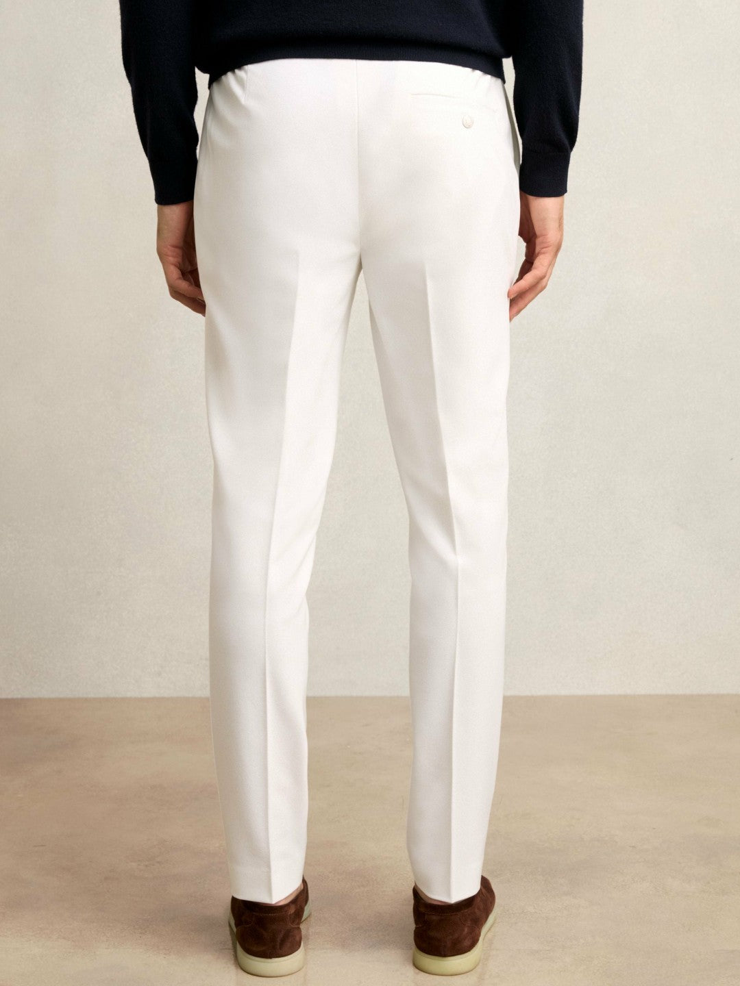 Reiss Sale - Slim-Fit Internal-Drawstring Trousers in White