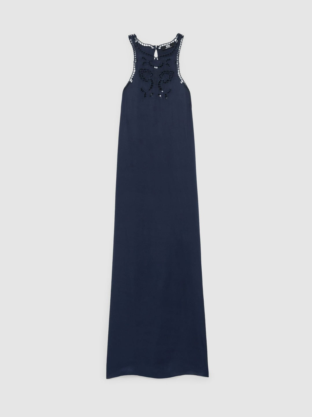 Reiss Satin Cut-Out Slip Dress in Navy