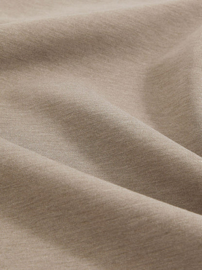 Reiss Savings - Interlock Jersey Crew Neck T-Shirt in Taupe Brown