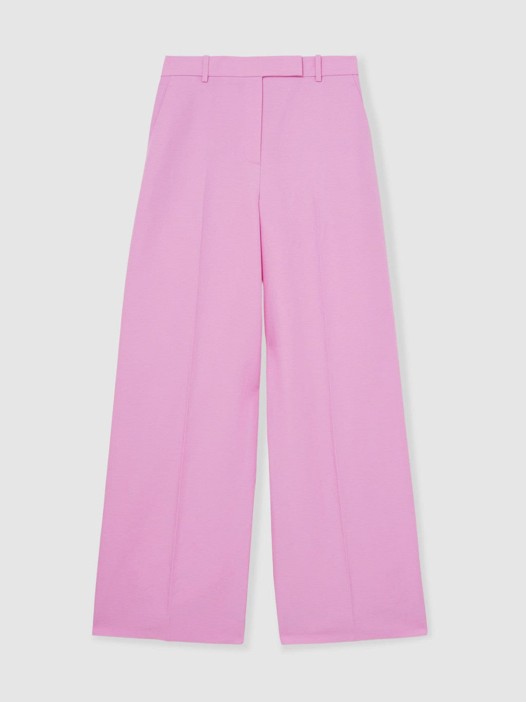 Reiss Value - Wide-Leg Trousers With Linen in Pink