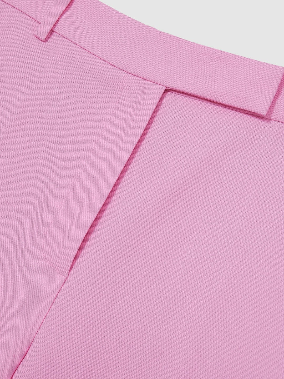 Reiss Value - Wide-Leg Trousers With Linen in Pink