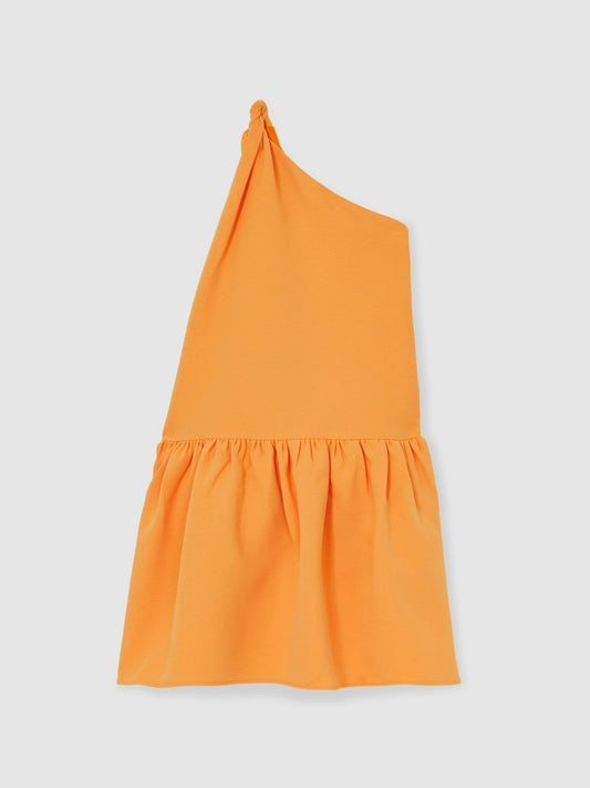 Reiss Sale - 13-14 yrs One-Shoulder Tiered Dress in Orange