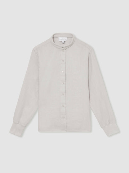 Reiss Featured - | Les 100 Ciels Linen Shirt in Soft Grey