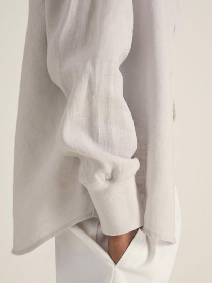 Reiss Featured - | Les 100 Ciels Linen Shirt in Soft Grey