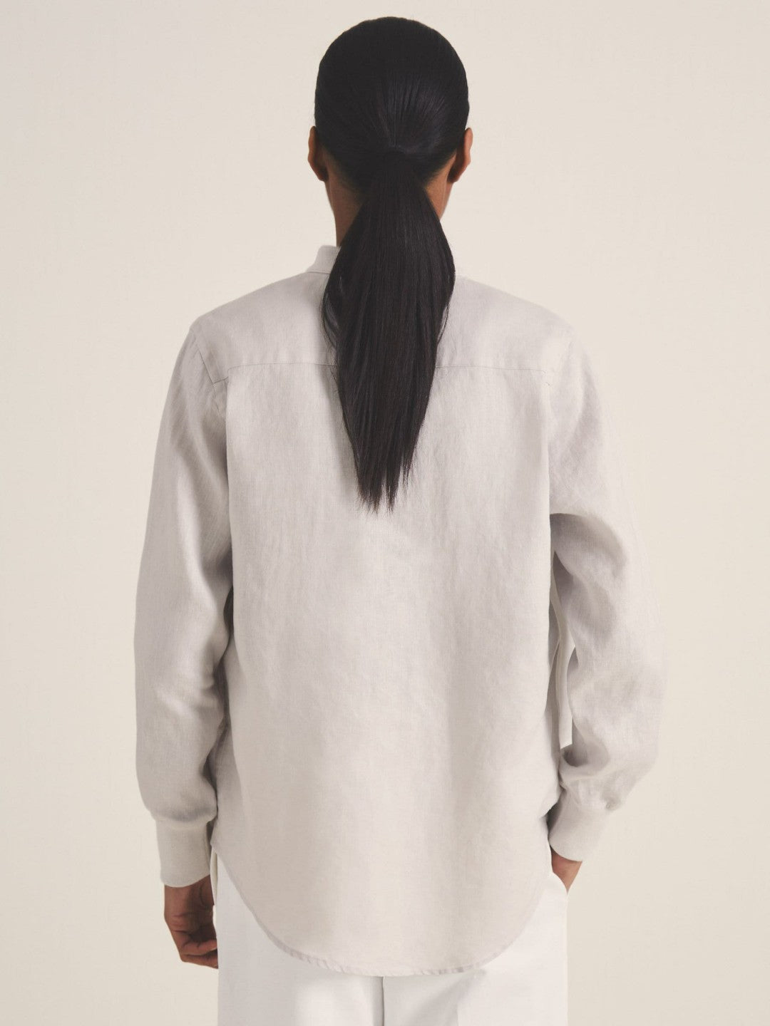 Reiss Featured - | Les 100 Ciels Linen Shirt in Soft Grey