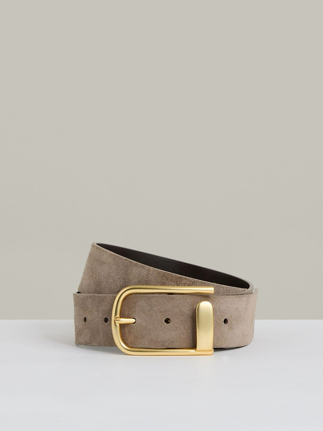 Reiss Sale - Leather Half Keeper Belt in Grey
