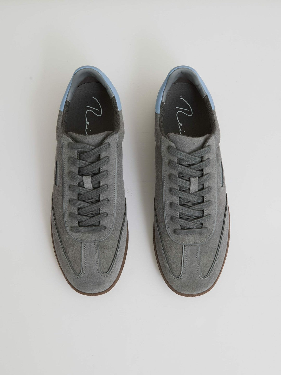 Reiss Savings - Suede Low-Top Trainers in Dark Grey