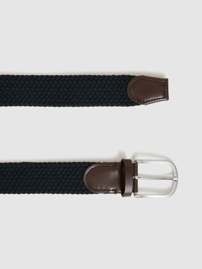 Reiss Best Seller - Woven Belt in Navy