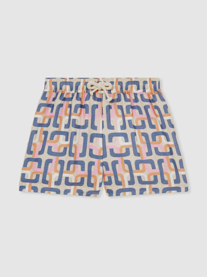 Reiss 13-14 yrs Geometric Chain Print Shorts in Multi