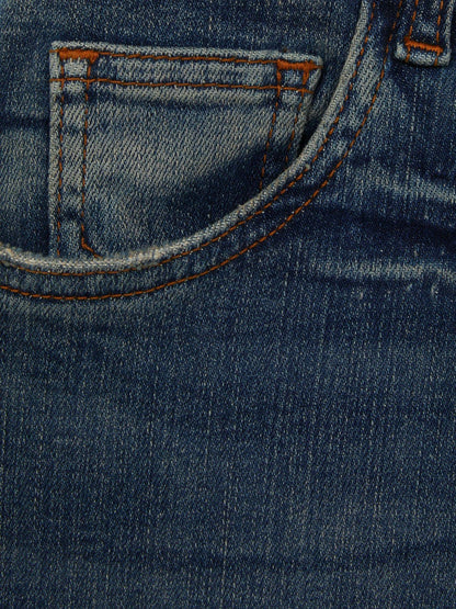 Reiss Featured - Petite Mid-Rise Flared Jeans in Mid Blue