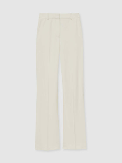 Reiss Wide Leg Tailored Trousers in Cream