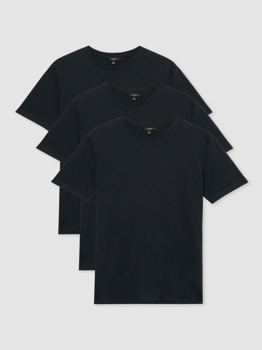 Reiss Savings - Cotton-Jersey Crew-Neck T-shirts 3 Pack in Navy