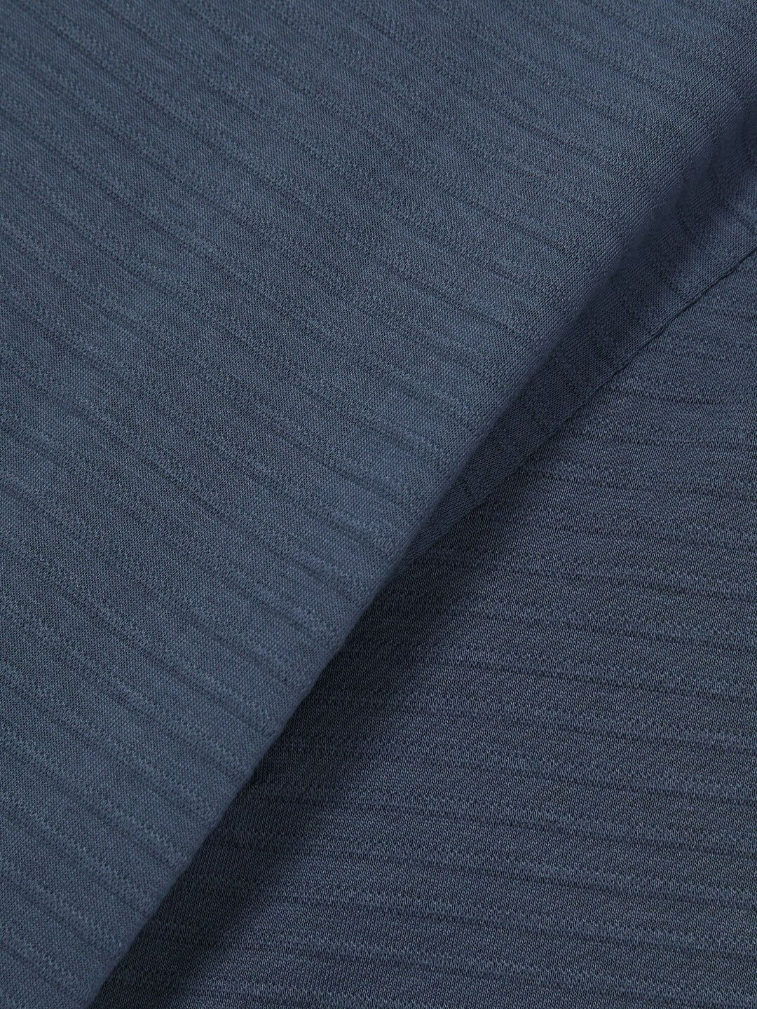 Reiss Value - Mercerised-Cotton Ribbed T-Shirt in Airforce Blue