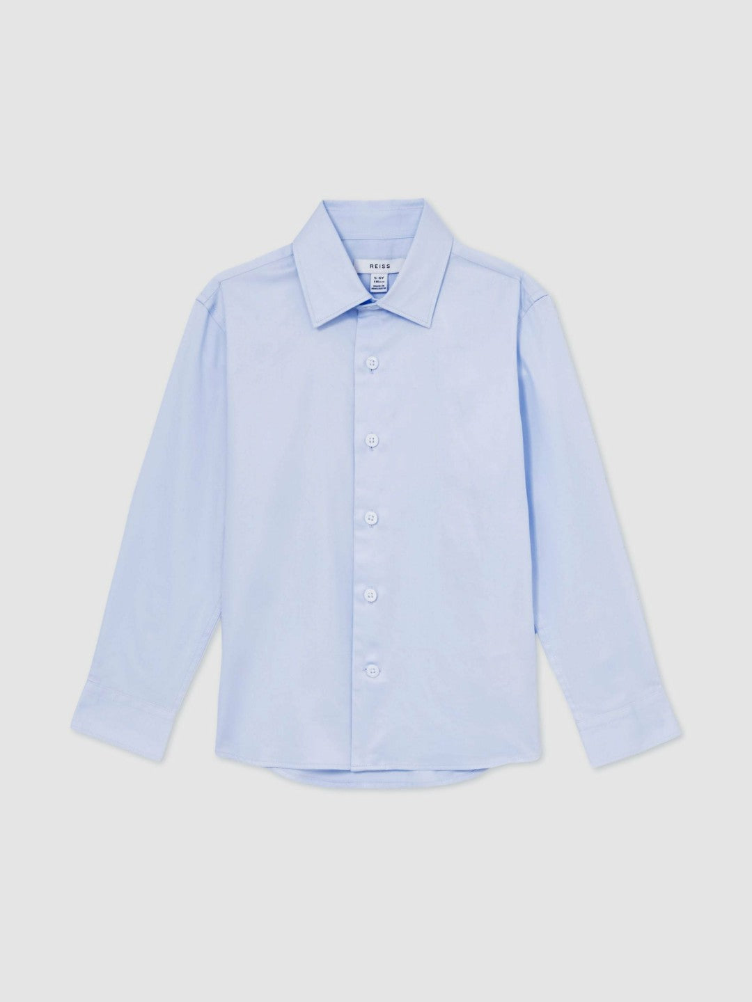 Reiss Featured - 9-13 yrs Slim-Fit Cotton Shirt in Soft Blue