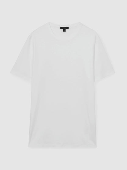Reiss Value - Mercerised-Cotton Crew-Neck T-Shirt in White