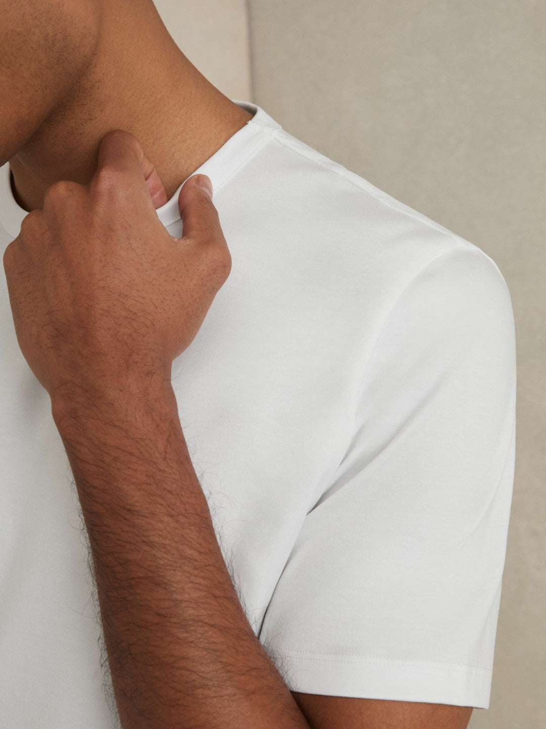 Reiss Value - Mercerised-Cotton Crew-Neck T-Shirt in White