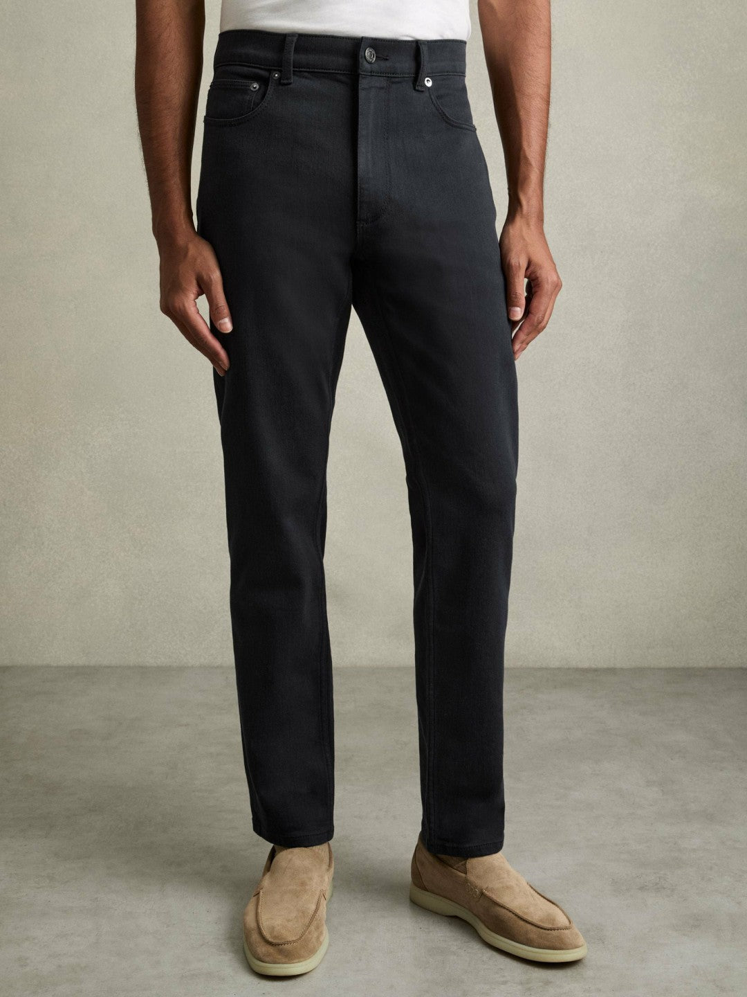 Reiss Best Seller - Cotton-Stretch Slim-Fit Jeans in Navy